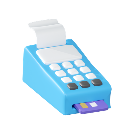 Máquina de cartão de crédito  3D Illustration