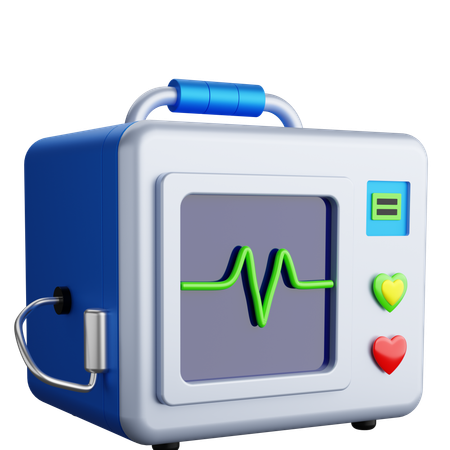 Máquina de ecg  3D Icon