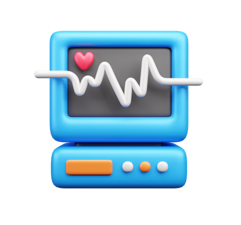 Máquina de ecg  3D Icon
