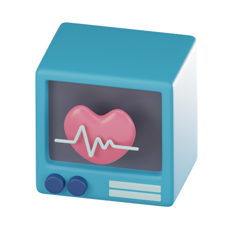 Máquina de ecg  3D Icon