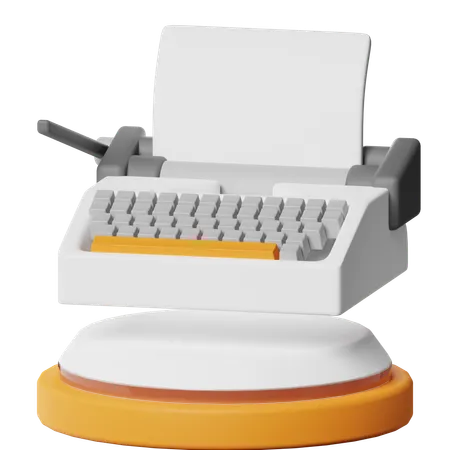 Máquina de escrever  3D Icon