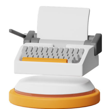 Máquina de escribir  3D Icon