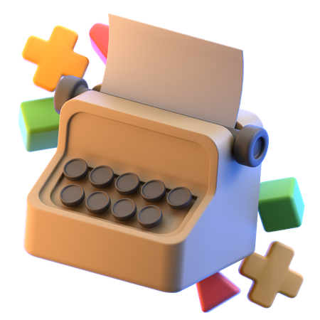 Máquina de escribir  3D Icon