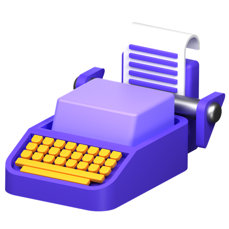 Máquina de escribir  3D Icon