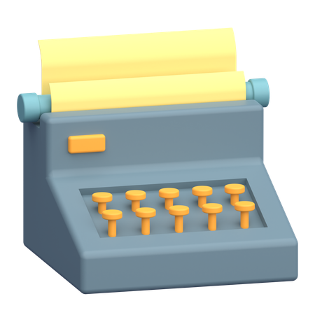 Máquina de escribir  3D Icon