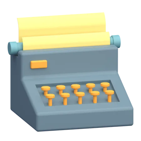 Máquina de escribir  3D Icon