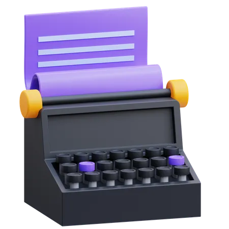 Máquina de escribir  3D Icon