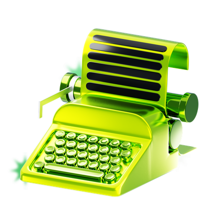 Máquina de escribir  3D Icon