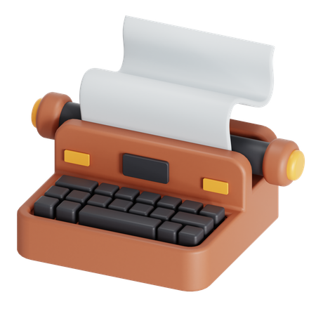 Máquina de escribir  3D Icon