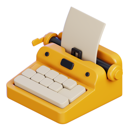 Máquina de escribir  3D Icon