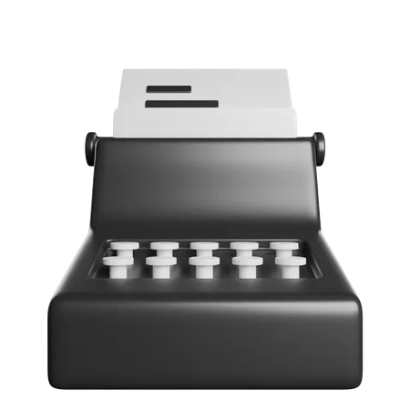 Máquina de escribir  3D Icon