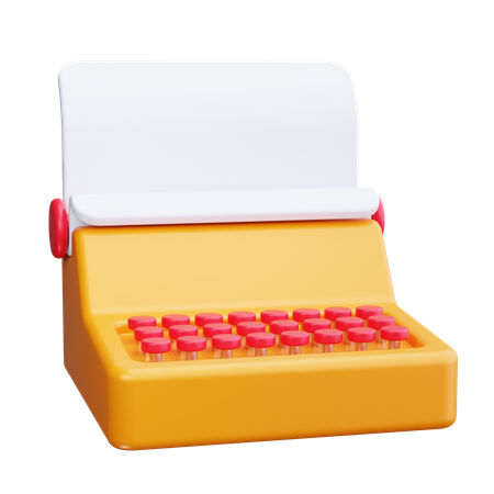 Máquina de escribir  3D Icon