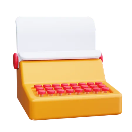 Máquina de escribir  3D Icon