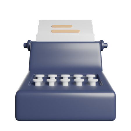 Máquina de escribir  3D Icon