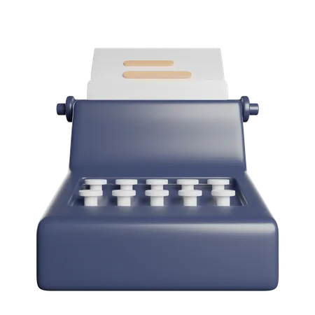 Máquina de escribir  3D Icon