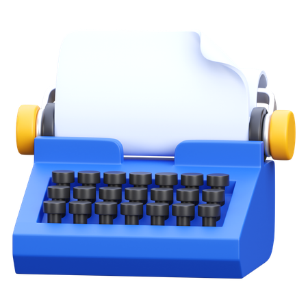 Máquina de escribir  3D Icon