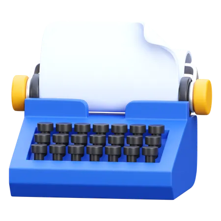 Máquina de escribir  3D Icon