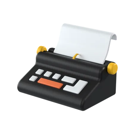 Máquina de escribir  3D Icon