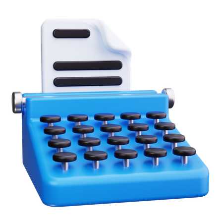 Máquina de escribir  3D Icon