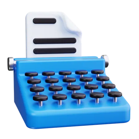 Máquina de escribir  3D Icon