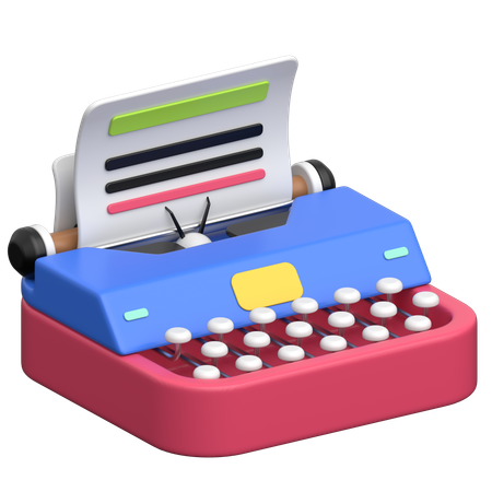 Máquina de escribir  3D Icon