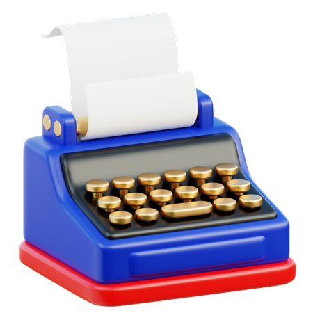 Máquina de escribir  3D Icon
