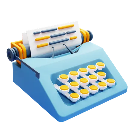 Máquina de escribir  3D Icon