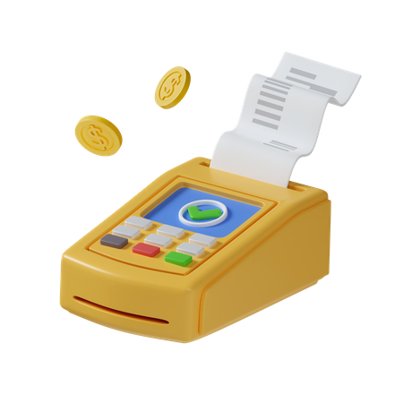 Máquina de factura  3D Icon