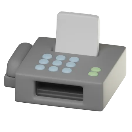 Maquina de fax  3D Icon