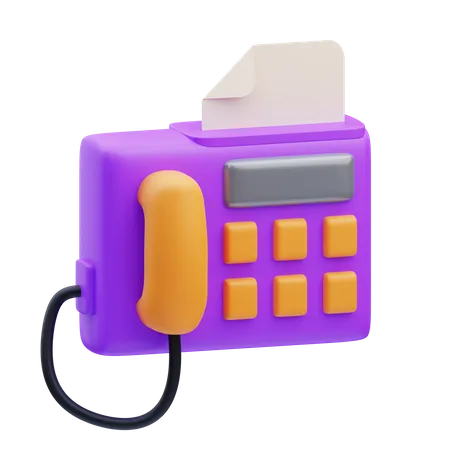 Máquina de fax  3D Icon