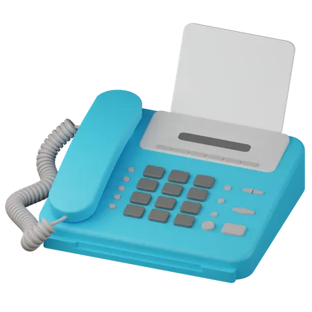 Maquina de fax  3D Icon