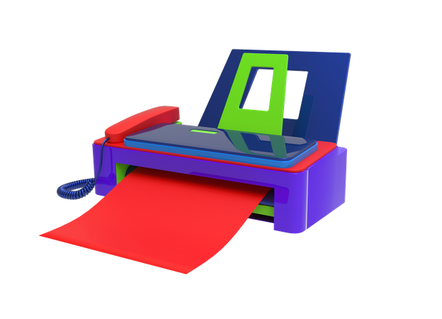 Maquina de fax  3D Icon