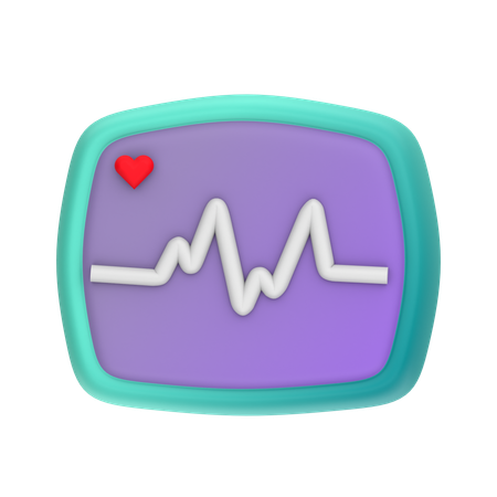 Máquina de ritmo cardíaco  3D Icon