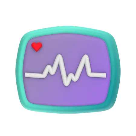 Máquina de ritmo cardíaco  3D Icon