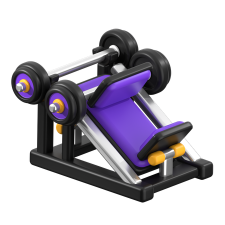 Máquina de leg press  3D Icon