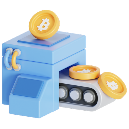 Máquina de mineração de bitcoin  3D Icon