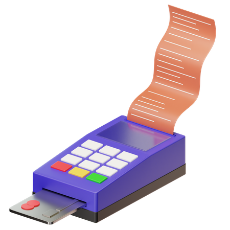 Máquina de pagamento com cartão  3D Icon