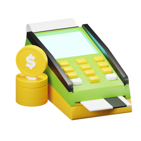 Máquina de pagamento de débito  3D Icon