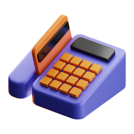 Máquina de passar cartão  3D Icon
