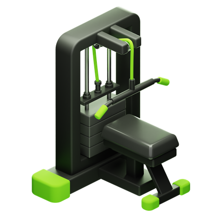 Maquina de jalon lateral  3D Icon