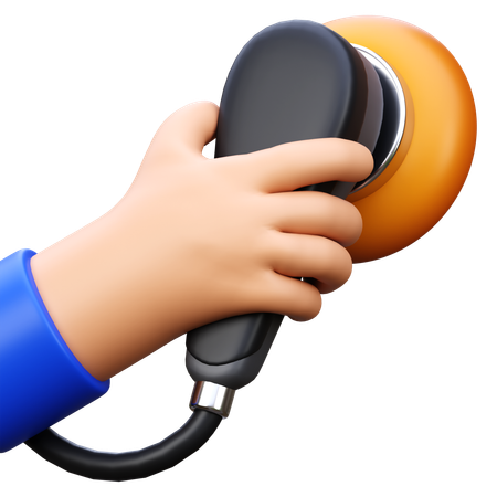 Mão segurando máquina de polir  3D Icon