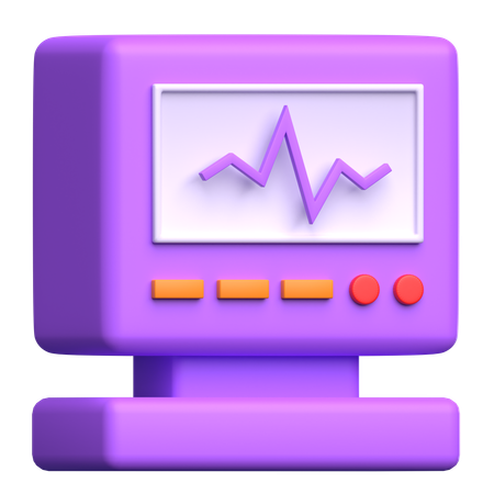 Máquina de ecg  3D Icon