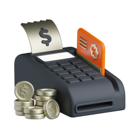 Máquina leitora de cartão de crédito  3D Icon