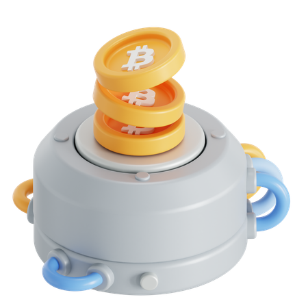 Máquina de minería de bitcoins  3D Icon