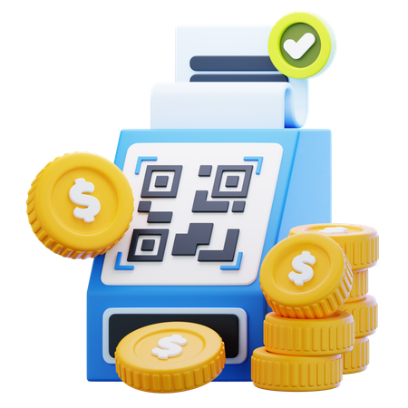 Maquina qr  3D Icon