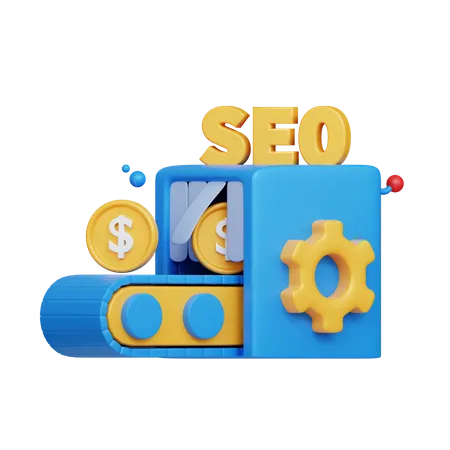 Máquina de SEO  3D Icon