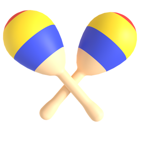 Maracas  3D Illustration