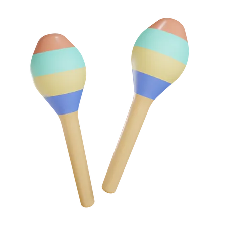 Maracas  3D Illustration