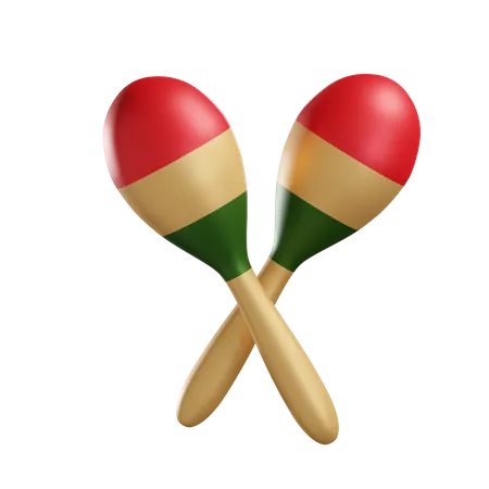 Maracas  3D Illustration