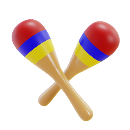 Maracas  3D Illustration